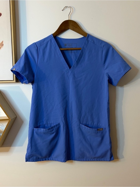 Figs Tops - Figs Technical Collection Blue Scrub Top XS
